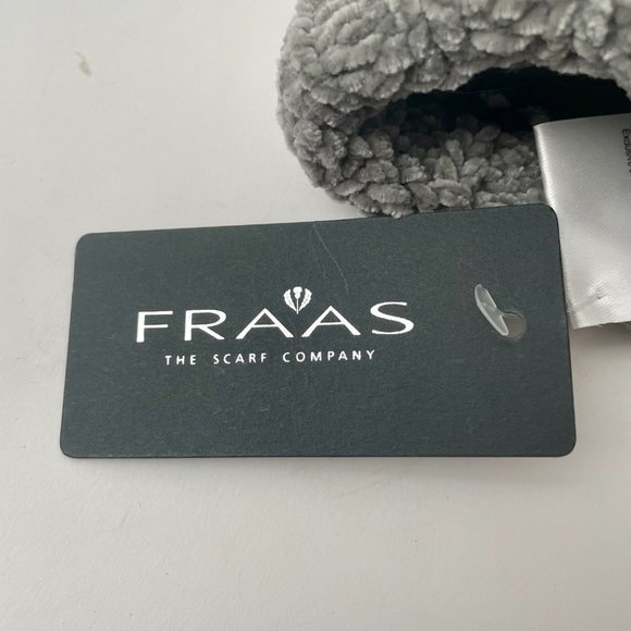 New With Tags V Fraas Pom Pom Hat Toque, Black/Grey - Picture 4 of 5